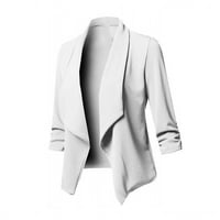 Blazers za žene Business Casual Women Slim dugih rukava Blazer Pleased ovratnik čvrsta boja Svestrana