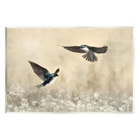 Stupell Dvije Ptice Flying Nature Wildlife Životinje & Insekti Fotografija Zidna Ploča Neuramljena Umjetnost