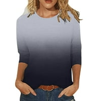 Wozhidase majice za žene rukav vrhovi modni vrat tisak dugih bluza srednje t ženske majice ženske bluze