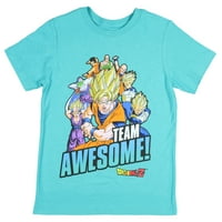 Dragon Ball Z Boys' Team Awesome Goku Gohan Vegeta Lik T-Shirt