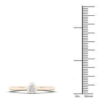 Imperial 1 6CT TDW kruški Diamond 10k žuti zlatni pasijans Promise Ring