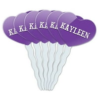 Kayleen Heart Love Cupcake Picks Toppers-Set od 6 komada