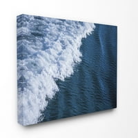 Stupell Home Decor Blue Ocean Wave Crash fotografija platno Zidna umjetnost za treći i zid