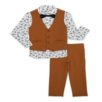 Wonder Nation Boys Dressy prsluk, majica, kravata i pant, 4-komad, veličine 4-18