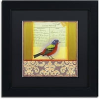 Zaštitni znak Likovna umjetnost' mala ptica 238 ' platnena Umjetnost Rachel Paxton, crni mat, crni okvir
