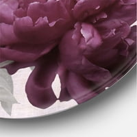 Designart' Ancient Pink And Purple Flowers I ' tradicionalni krug metalni zid Art-disk od 23