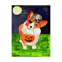 Zaštitni znak likovne umjetnosti 'Halloween gusarski pas' platno umjetnost Cheryl Bartley